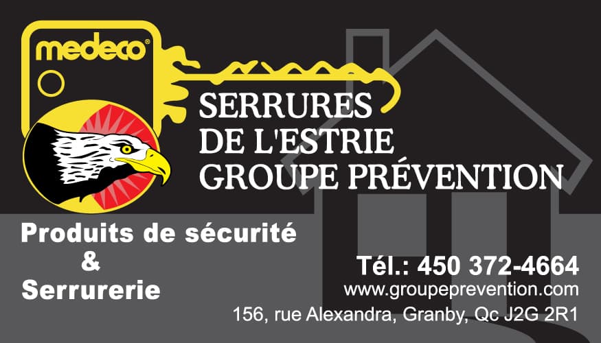 Serrures de L'Estrie, Groupe Prévention Depuis 1979 — Granby
