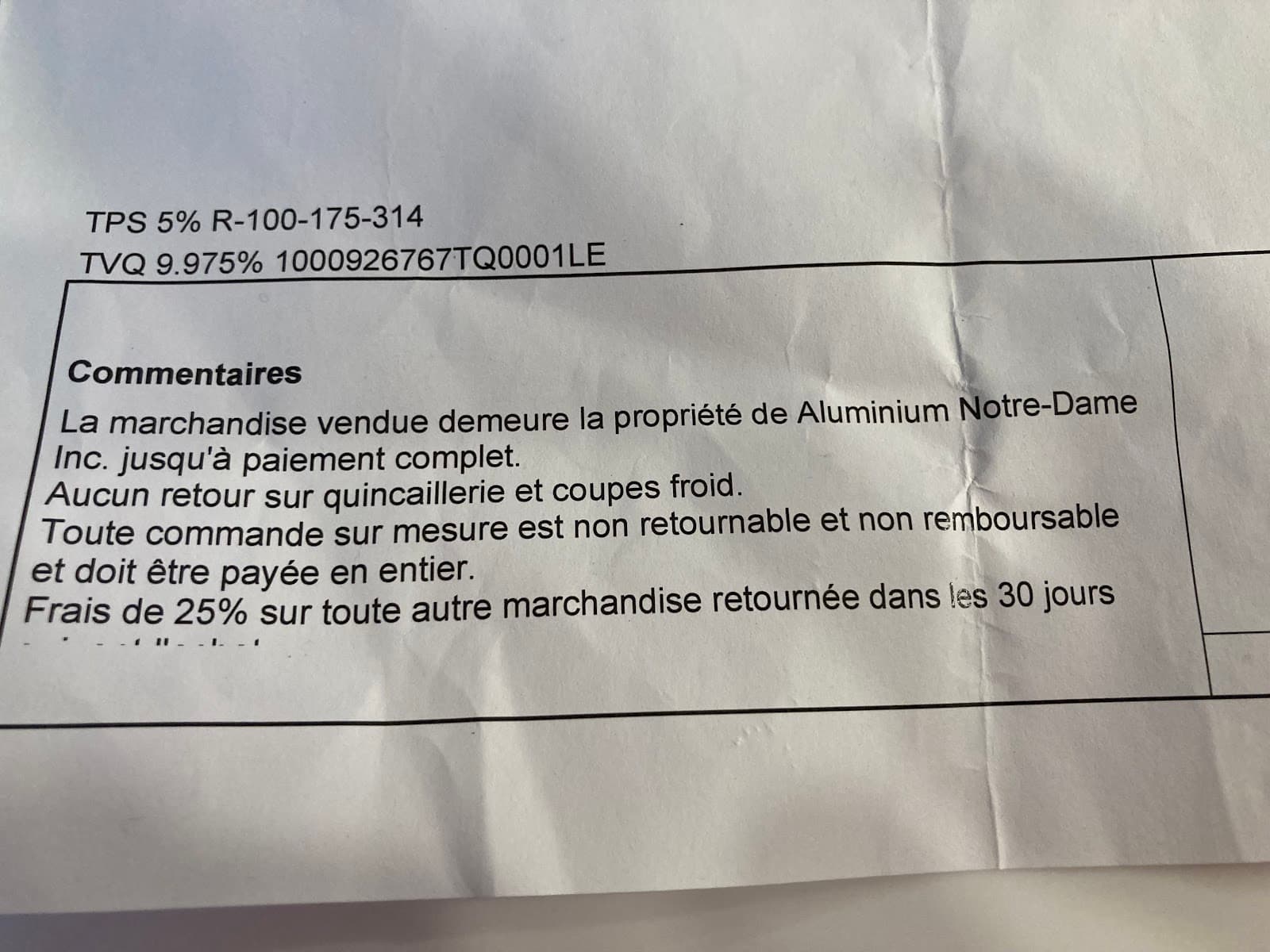 Aluminium Notre-Dame — Brossard
