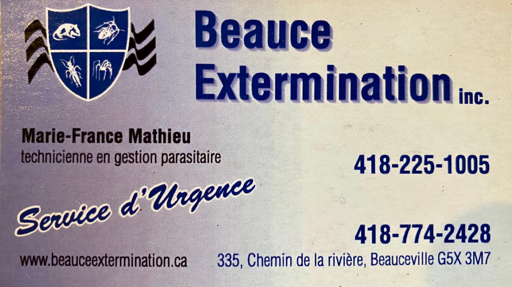 Beauce Extermination Inc — exterminateur en Beauce