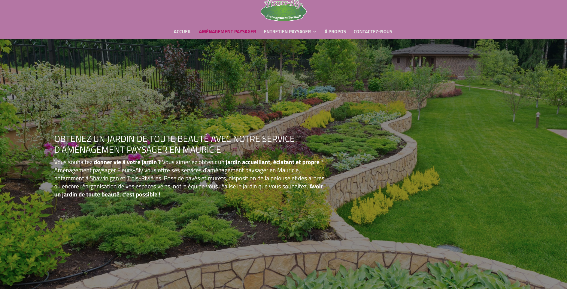 Paysagiste Fleurs-Aly — Piscine à Shawinigan