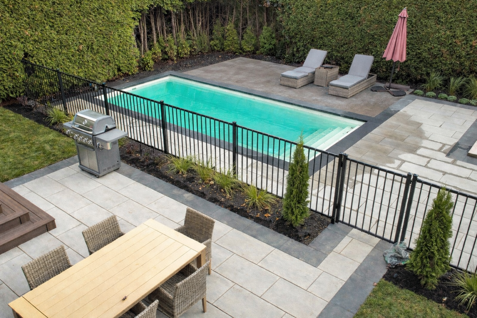 Boréal Paysagiste - Taille de haie & Aménagement paysager — Piscine à Saint-Jean-sur-Richelieu